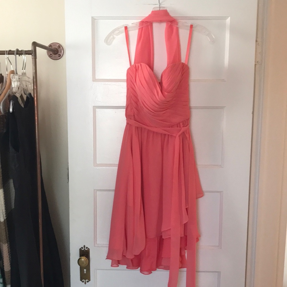 Coral bridesmaid dress